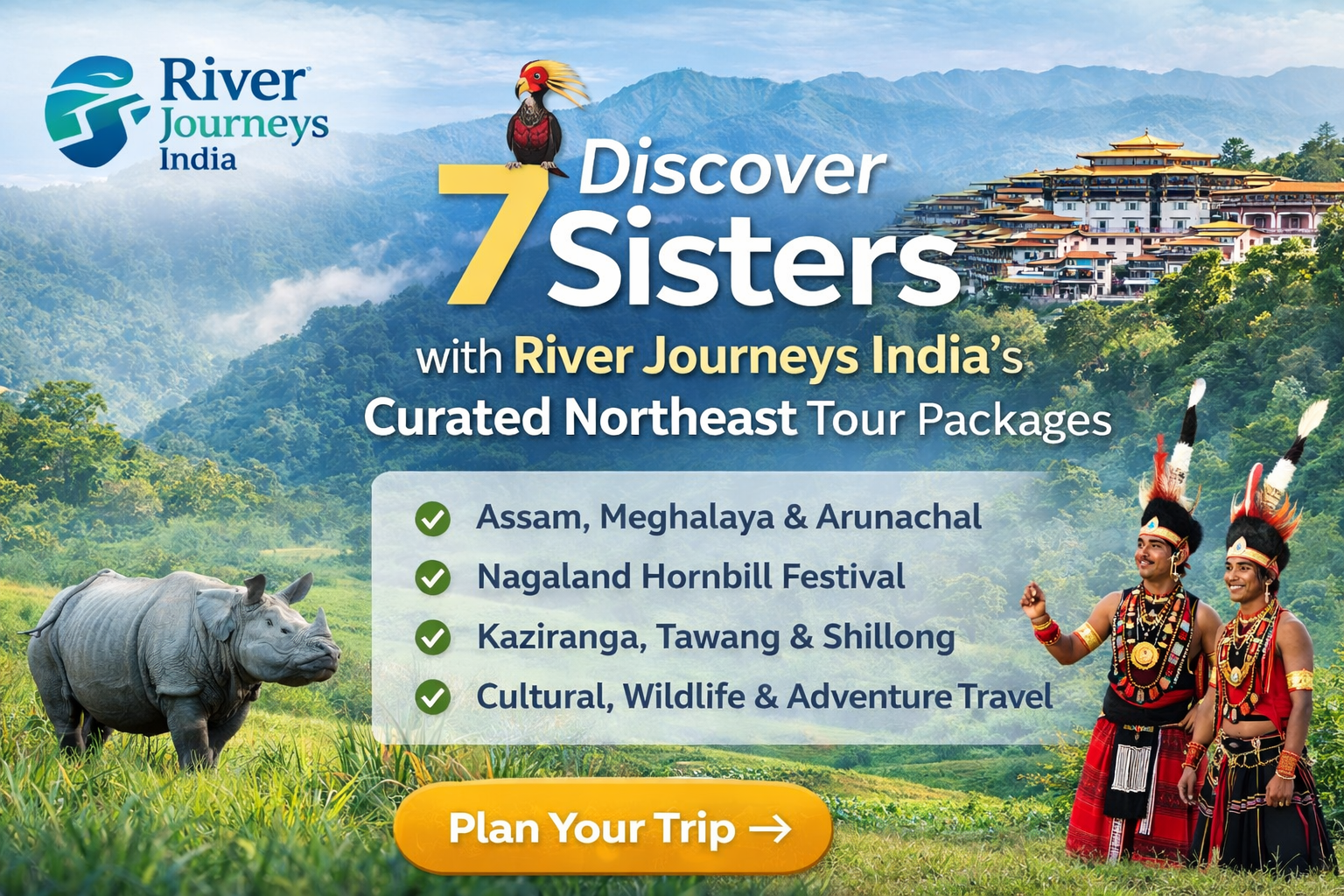 Discover 7 Sisters with River Journeys India’s Curated Northeast Tour Packages
